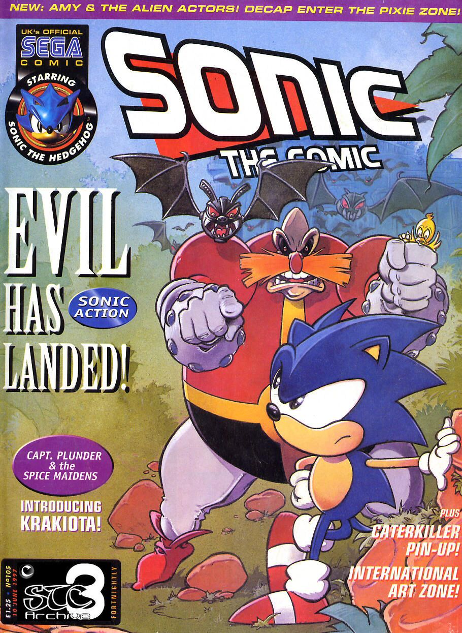 Sonic - The Comic Issue No. 105 Cover Page